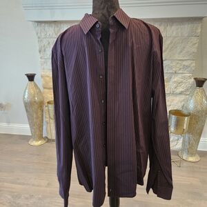 Men's Michael Kors Purple Casual Button Down Shirt